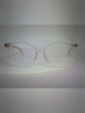 Nala. Clear Transparent Women's Round. Internal Rose Gold Metal Interior.